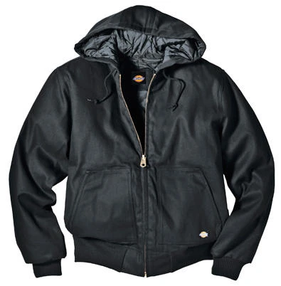 Men's X-large Hooded Jacket, Black, Durable Water Resistant Workwear