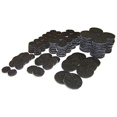 Felt Pads, Self-Adhesive, Black, 184-Pc. Multi-Pk.