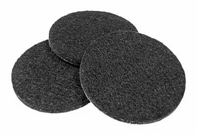 Felt Pads, Self-Adhesive, Black, Round, 2.25-In., 4-Pk.