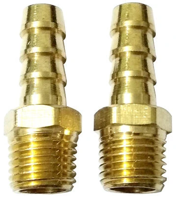 Compressor Hose End, 3/8 Barb x 1/4-In. MNPT, 2-Pk.