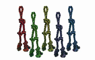 Nuts for Knots Dog Toy, Rope Tug with 2 Danglers 15-in.