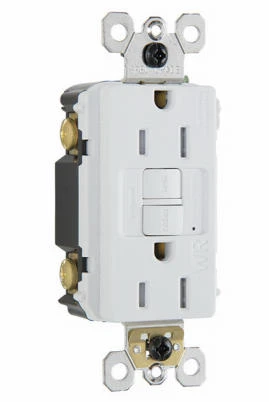 Pass & Seymour GFCI Receptacle, 15A, White