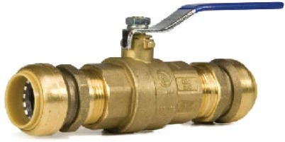 Push On Ball Valve, Low Lead, 1/2-In.