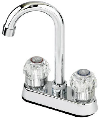Bar Faucet, 2 Acrylic Handles, Chrome