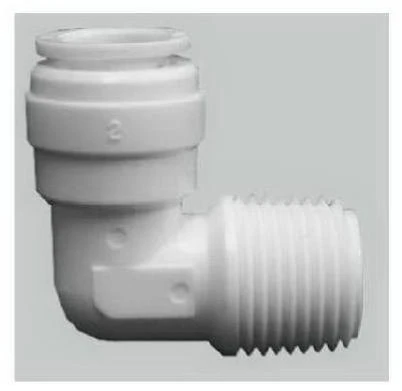 Half‑Inch OD Quick‑Connect to ½‑Inch Male Thread Elbow – Brass Pipe Fitting