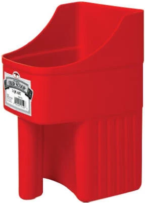 Feed Scoop, Enclosed, Red, 3-Qts.