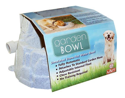 Garden Pet Water Bowl, Simulated Stone