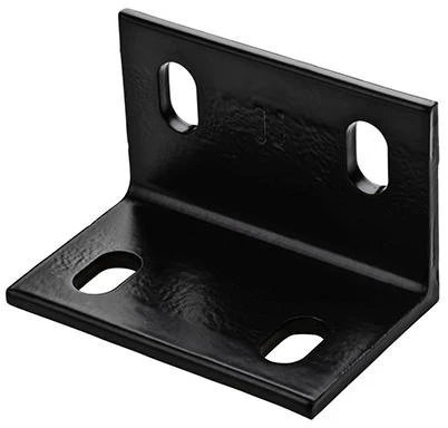 Corner Brace, Black Steel, 4.6 In.