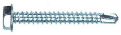 Self-Drilling Screws, Hex Washer Head, Zinc-Plated, #8-18 x 1/2-In., 100-Pk.