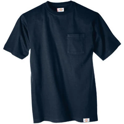 Pocket T-Shirt, Navy, Men's XXL, 2-Pk.