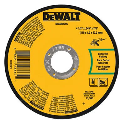 Masonry Cut-Off Wheel, 4-1/2 x .045 x 7/8 In.