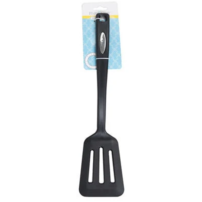 Spatula Turner, Black Plastic, 13.8-In.