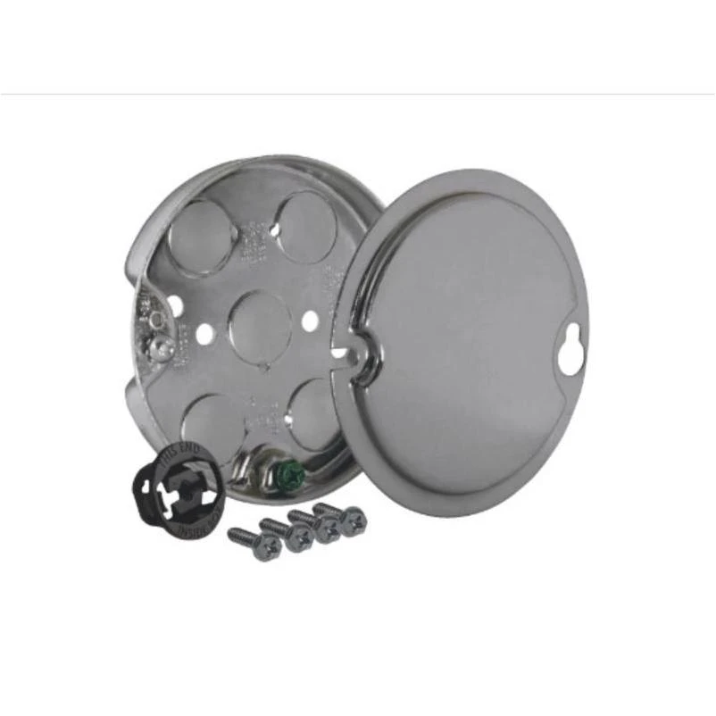 Southwire 4‑Inch Galvanized Steel Ceiling Fan Box – 5 Knockouts