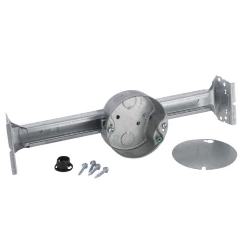Southwire 4‑in. Galvanized Steel Ceiling Fan Junction Box – 4‑Knockout, 1½‑in. Deep