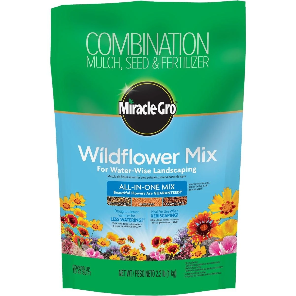 2.2 Lb All-in-one Wildflower Seed Mix For Water-wise Landscaping