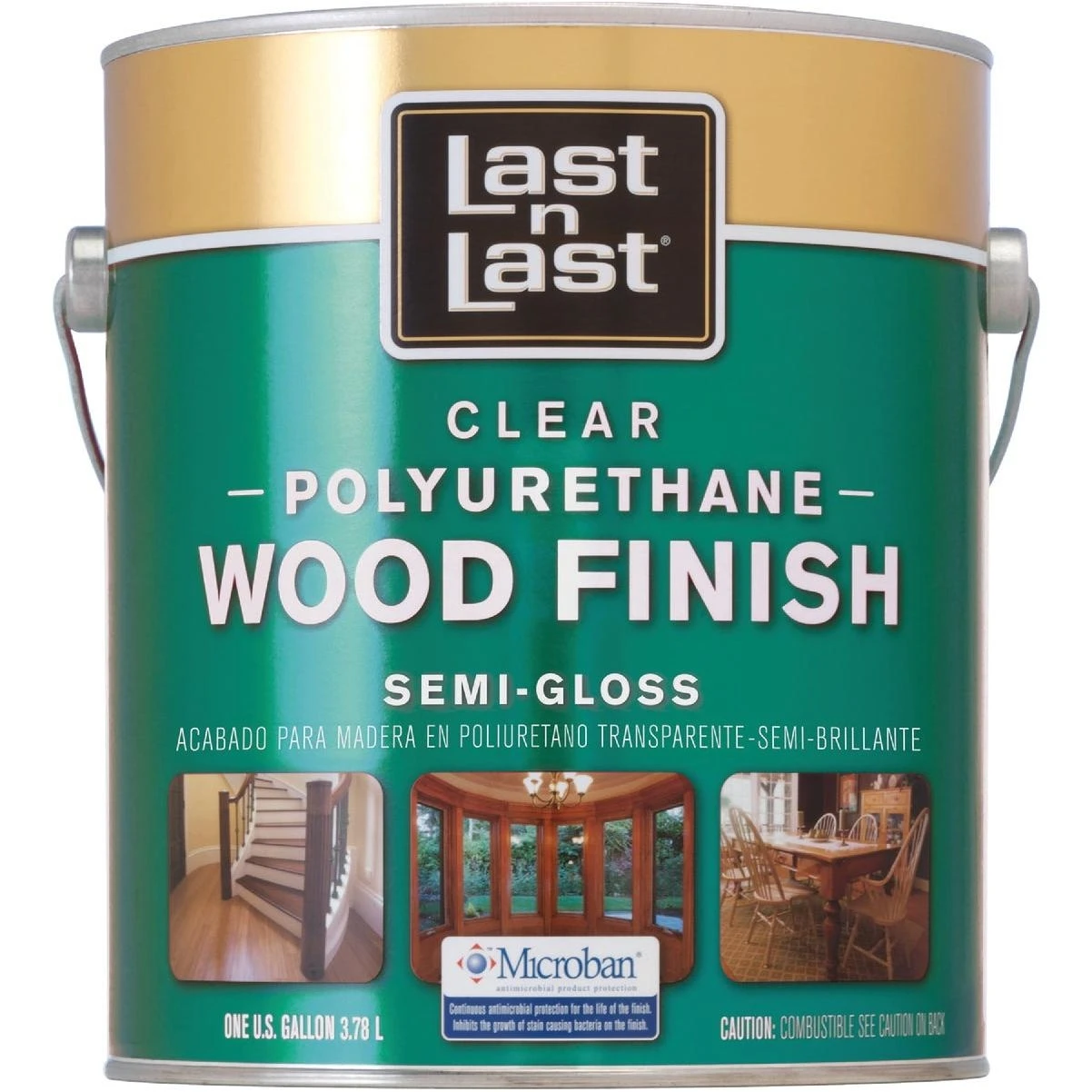 Last N' Last VOC Semi-Gloss Clear Polyurethane Wood Finish, 1 Gal.