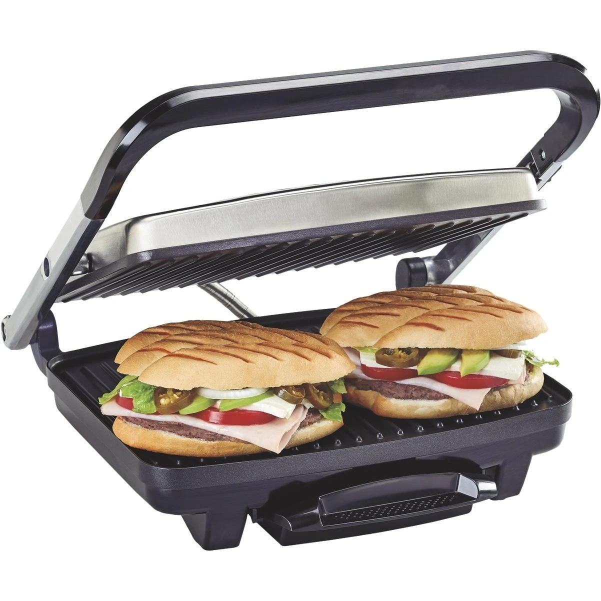 25410 Panini Press & Indoor Grill - Stainless Steel, Electric
