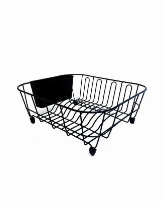 Dish Drainer, Black, 14.1 x 12.4 In.