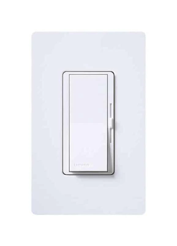 Lutron Diva White 600 watts Slide Dimmer Switch 1 pk