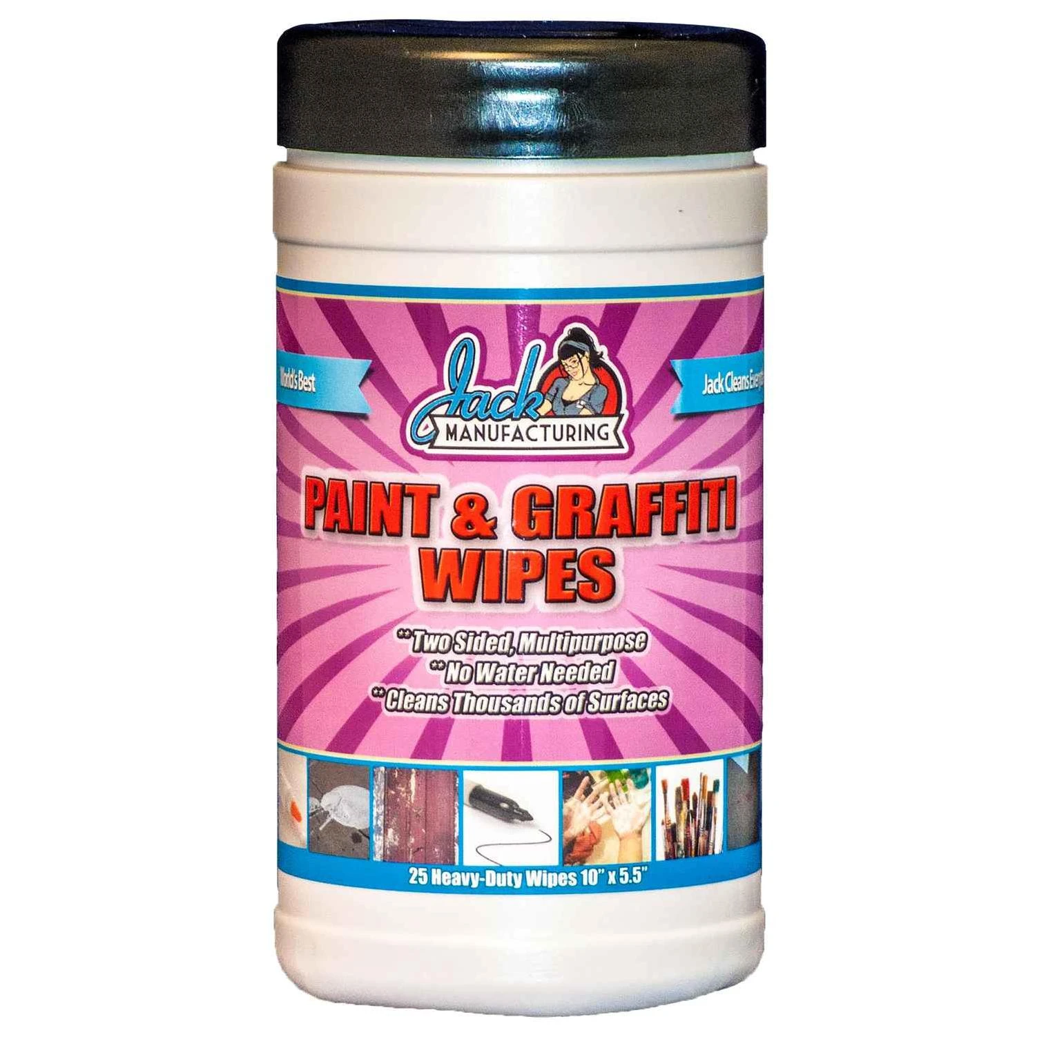 Jack Paint & Graffiti Cleaning Wipes 5-1/2 in. W x 10 in. L 25 pk