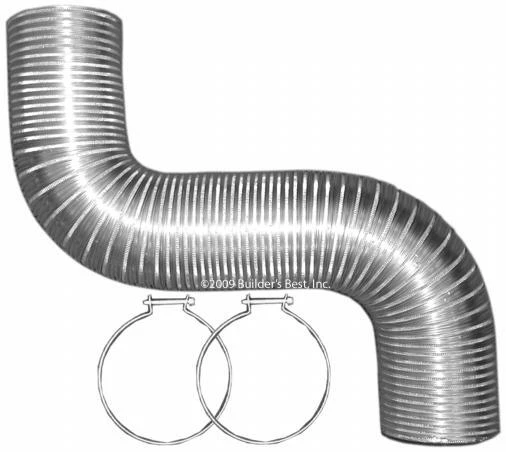 Builders Best Inc 4in. X 8ft. Dryer Vent Kit With Metal Clamps  110460