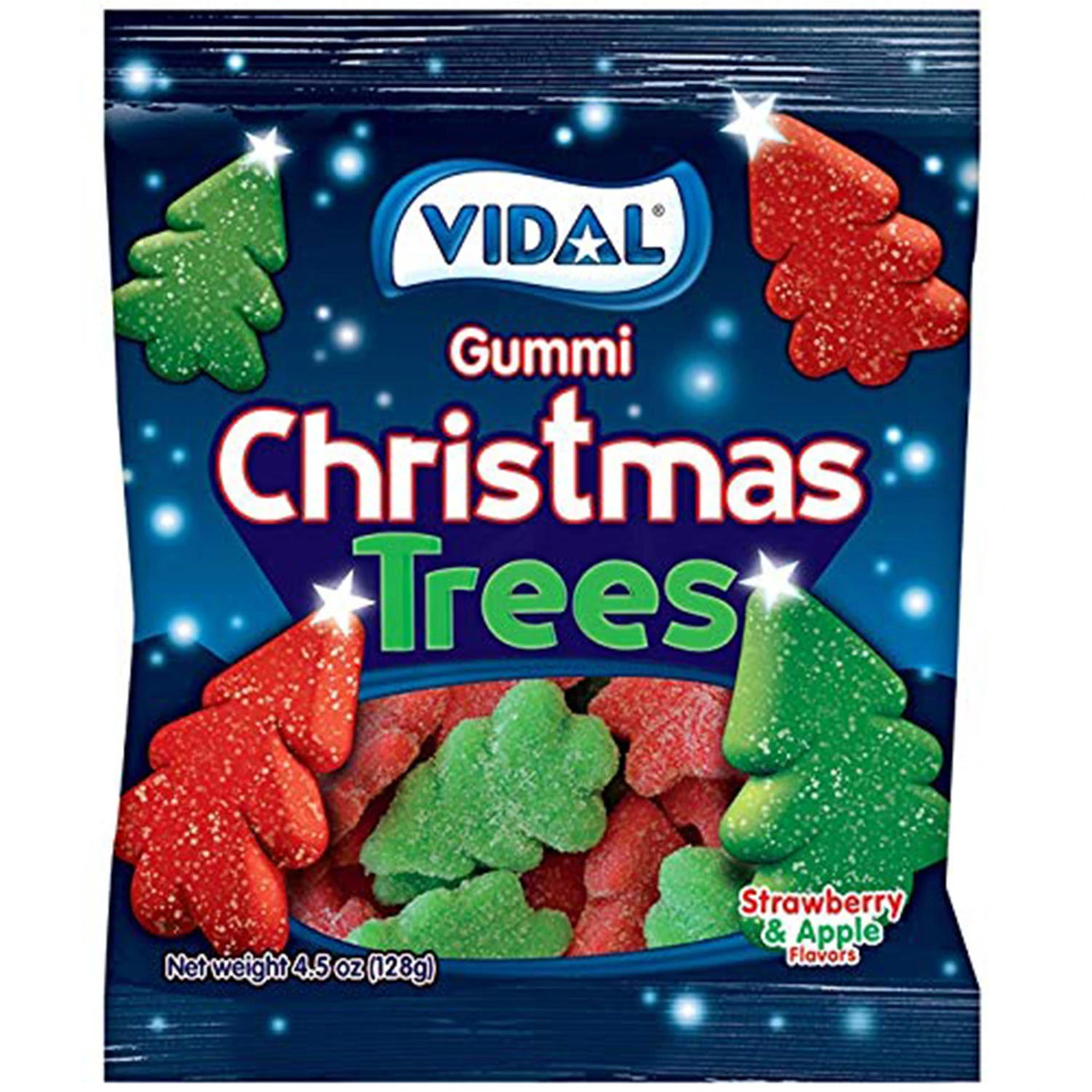 Vidal Gummi Christmas Trees Peg Bag (strawberry & Apple)