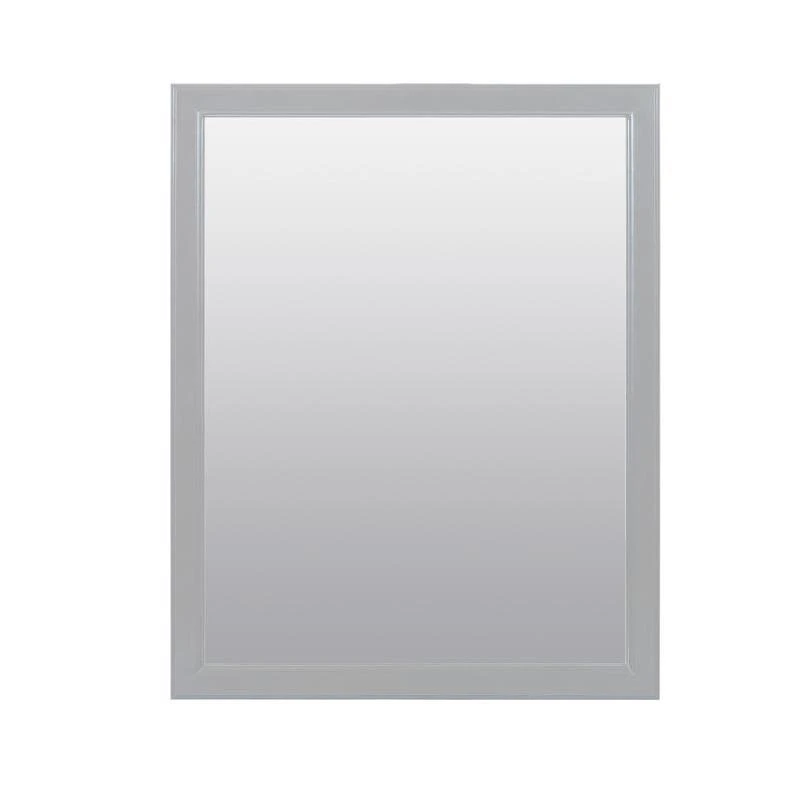 Zenna Home 25 In. H X 20 In. W Matte Gray Bathroom Mirror