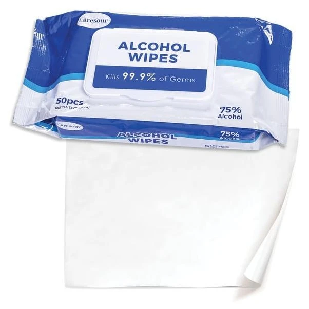 W-075 75 Percent Alcohol Disinfecting Wipes - Pack of 50