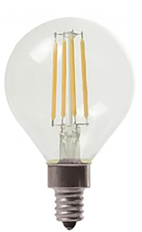 GE 24535 LED Bulb, Decorative, 350 Lumens, 4 W, G16 Lamp, 40 W Equivalent, E12 Lamp Base, Dimmable, Soft White