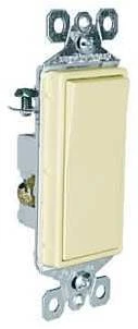 Legrand radiant Series TM873ICC10 Paddle Switch, 15 A, 120/277 VAC, Push Wire, Side Wire Terminal, Ivory, 3-Pole