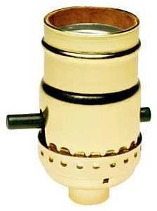 Legrand 6098PGCC20 Lamp Holder, 2 in W x 2-1/2 in H Dimensions, 250 V, 660 W, Brass/Metal Housing Material