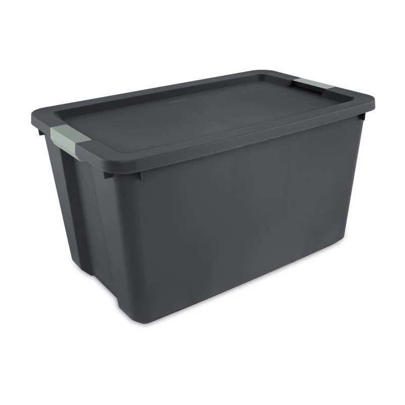 Sterilite 34‑Gallon Gray Stackable Storage Tote with Secure Latching Lid