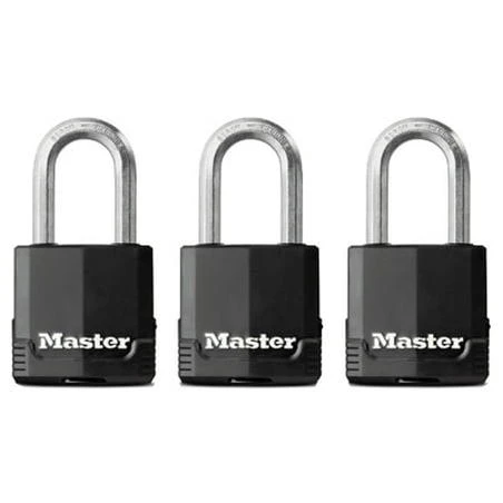 809184 1-0.75 in. Covered All-Weather Key Alike Padlock - Pack of 3