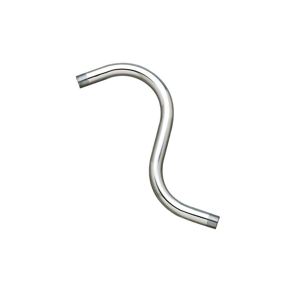 S Style Shower Arm with Flange for Showerhead in Chrome