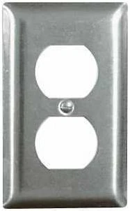 Pass & Seymour Wall Plate, 1-Gang Duplex Outlet, Stainless Steel