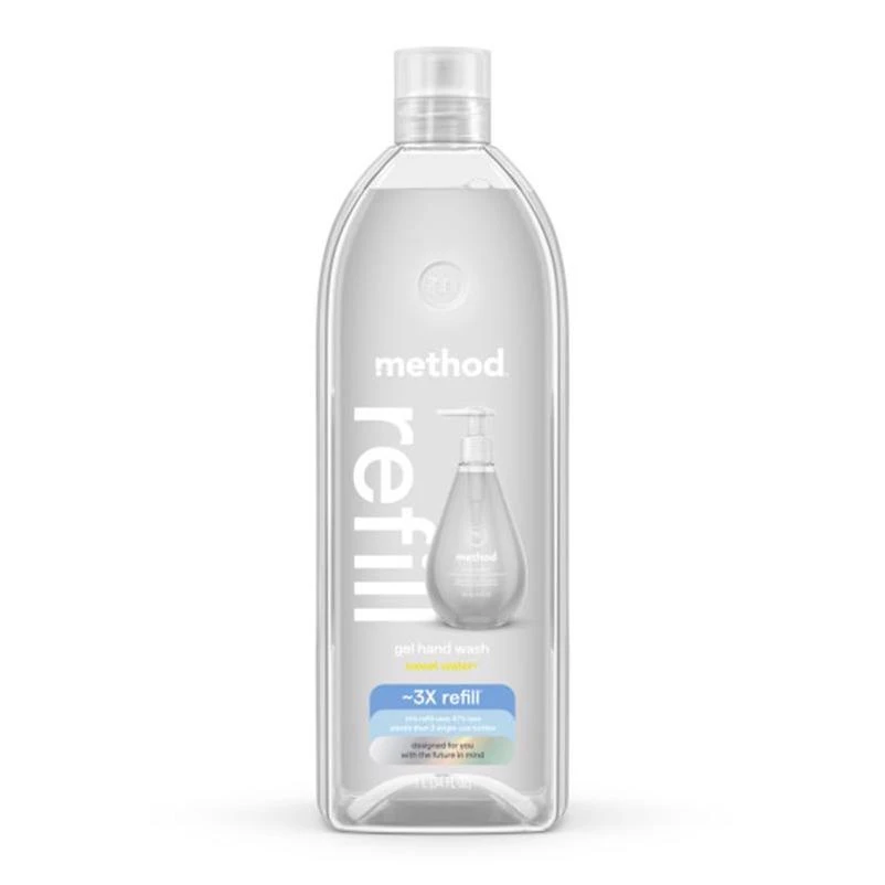 Method Sweet Water Antibacterial Hand Wash Refill – 34 oz Clear Gel