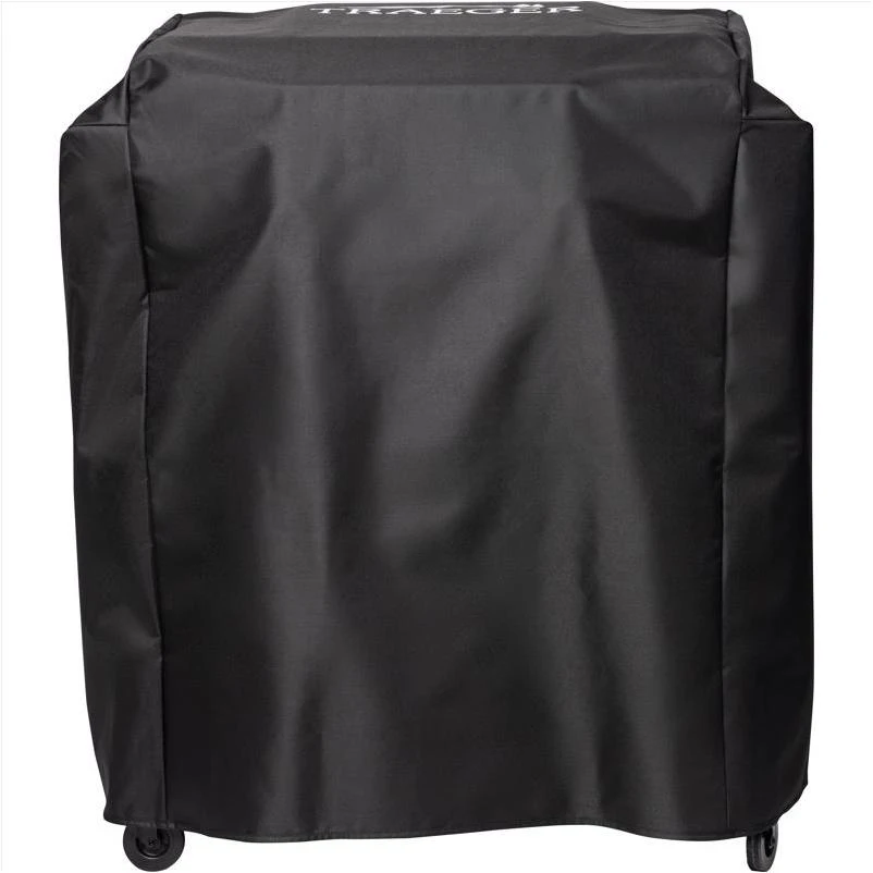 Heavy‑Duty Gray Polyester Grill Cover for Traeger 2‑Zone Full‑Length Models – 4" W x 9.4" D x 13.4" H