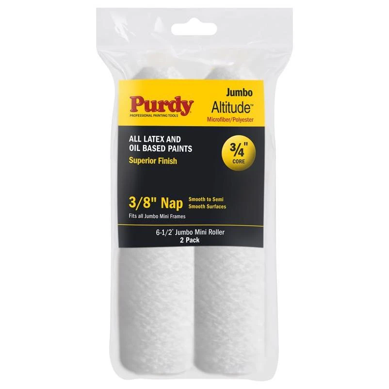 Purdy Altitude PolyMicro 6.5" Jumbo Mini Roller Cover – 3/8" Nap, Pack of 2