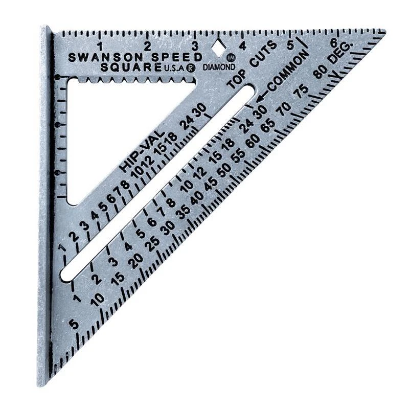 Swanson Aluminum Speed Square – 7.25" x 1" Precision Tool