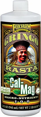 Gringo Rasta Cal-mag Liquid Plant Fertilizer, 1 Quart - Organic Nutrient Booster