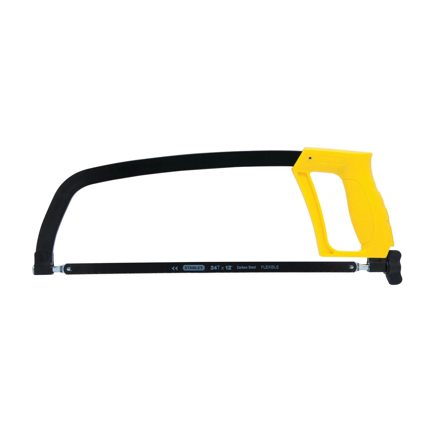 Stanley 12 In. Solid Frame Hacksaw With Adjustable Blade Angles And Ergonomic Handle