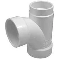 2 In. X 1-1/2 In. X 2 In. Reducing Sanitary Pvc Tee Fitting