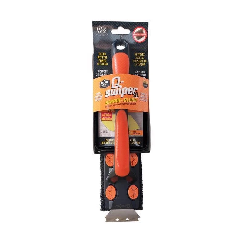 Q‑Swiper 3‑Piece Steam‑Clean Grill Brush Kit – Heavy‑Duty BBQ Cleaner