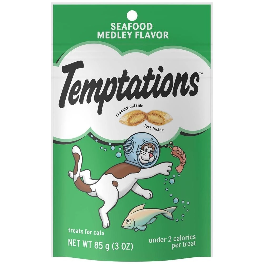 Whiskas Temptations® Seafood Medley Flavor Cat Treats 3.45 oz. Bag