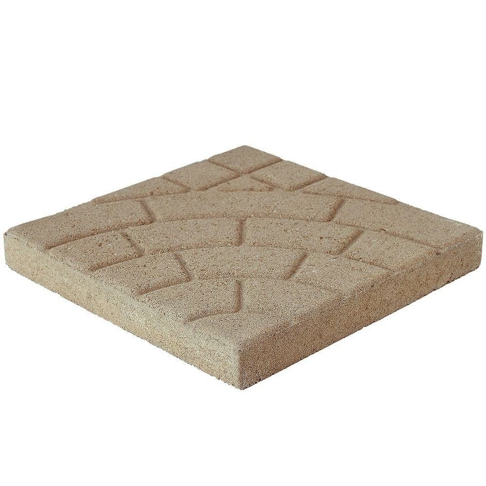 Bella Cobble 16 in. x 16 in. x 1.75 in. Buff Concrete Step Stone
