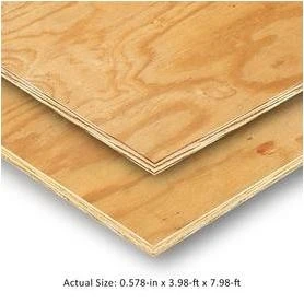 Plytanium 19/32 CAT PS1-09 Pine Plywood Sheathing, Application as 4 x 8