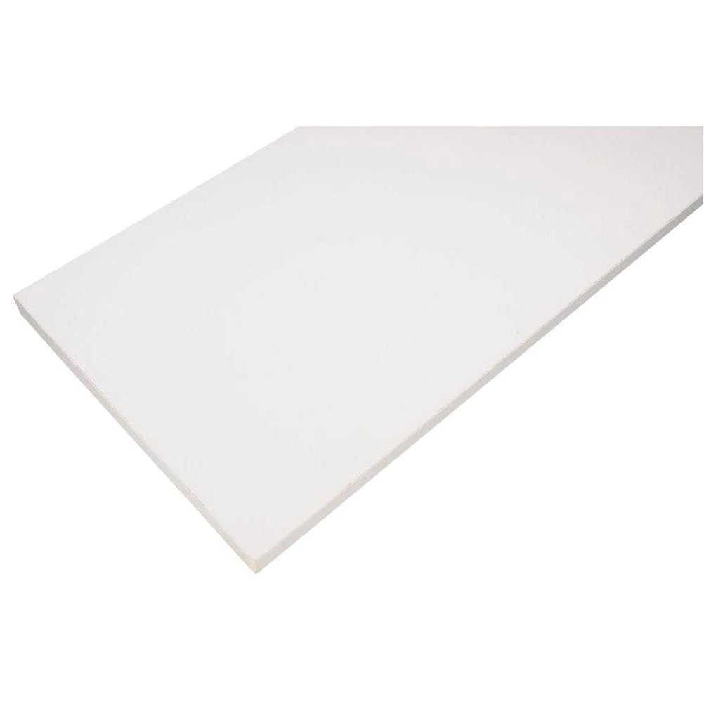 8 in. x 24 in. White Laminated Wood Shelf
