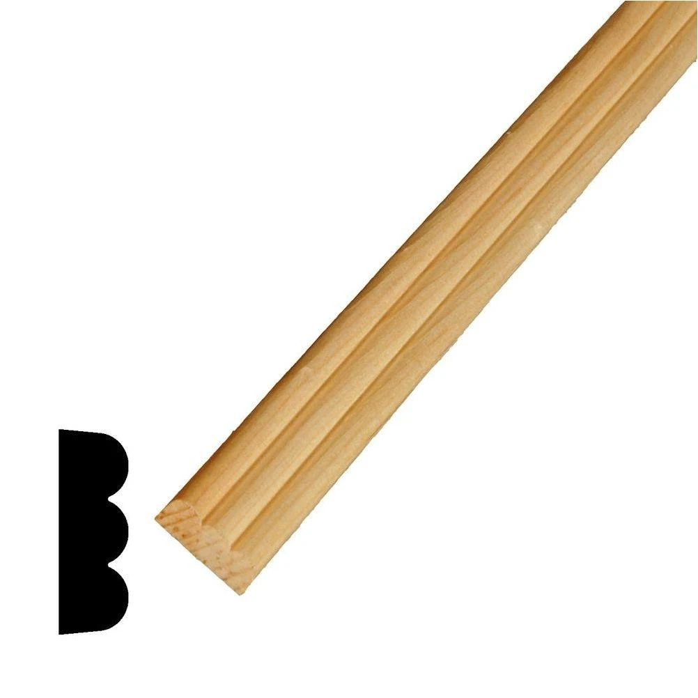 WM 144 1/4 in. x 3/4 in. x 96 in. Wood Pine Beaded Screen Moulding