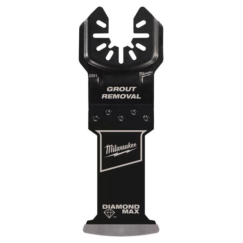 Milwaukee Diamond Max 4.2in Plunge Blade – 1‑1/3in Wide Grout Removal for Oscillating Tools