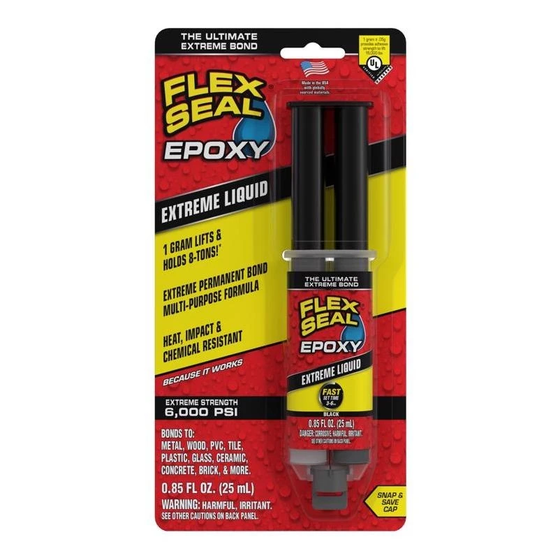 Flex Seal Black Liquid Epoxy – 25 mL Syringe for Heavy‑Duty Repairs
